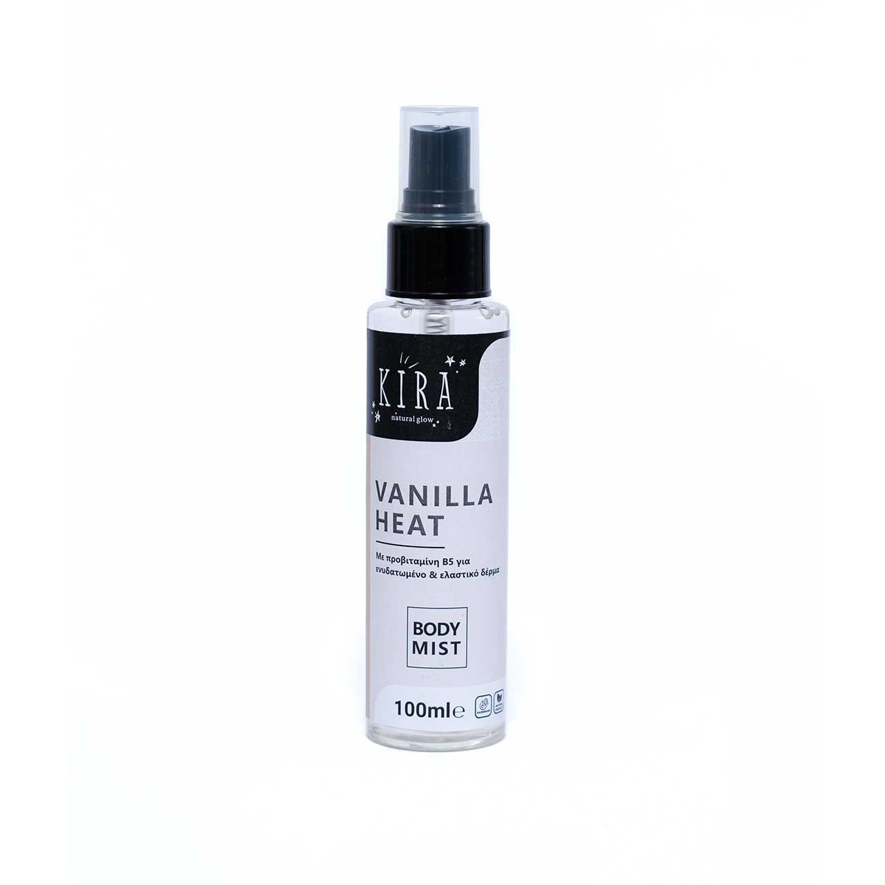 Vanilla Heat Body Mist 100ml με βανίλια και μαύρο πιπέρι της Kira Natural Glow
