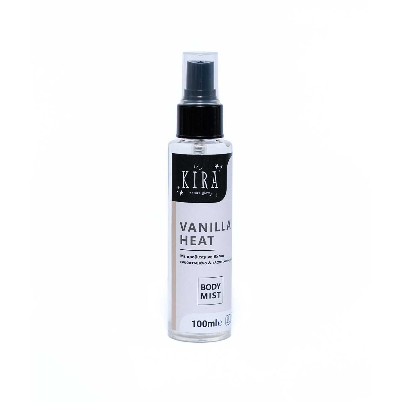 Vanilla Heat Body Mist 100ml με βανίλια και μαύρο πιπέρι της Kira Natural Glow