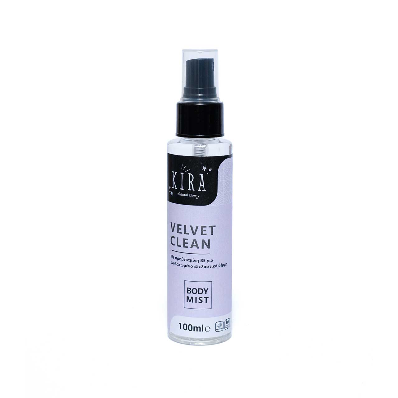 Velvet Clean Unisex Body Mist 100ml με άρωμα νυχτολούλουδο της Kira Natural Glow