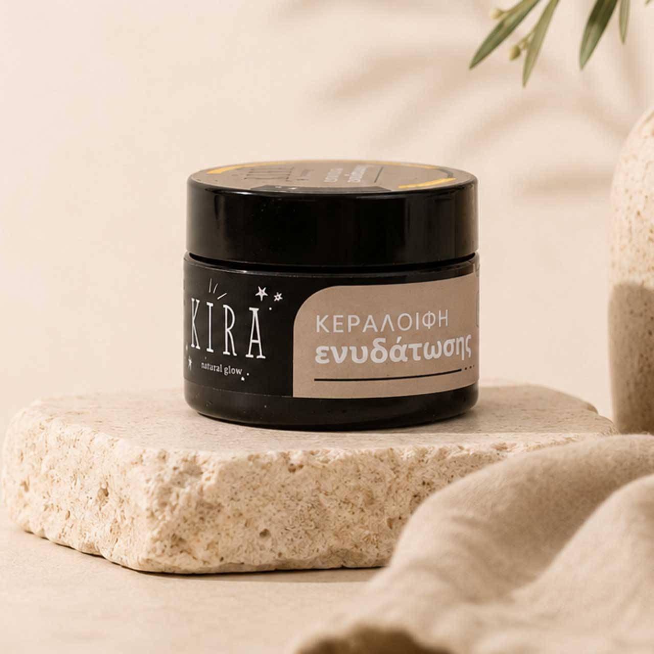 Χειροποίητη φυσική κεραλοιφή Kira Natural Glow 50g με κερί μέλισσας και φυτικά έλαια